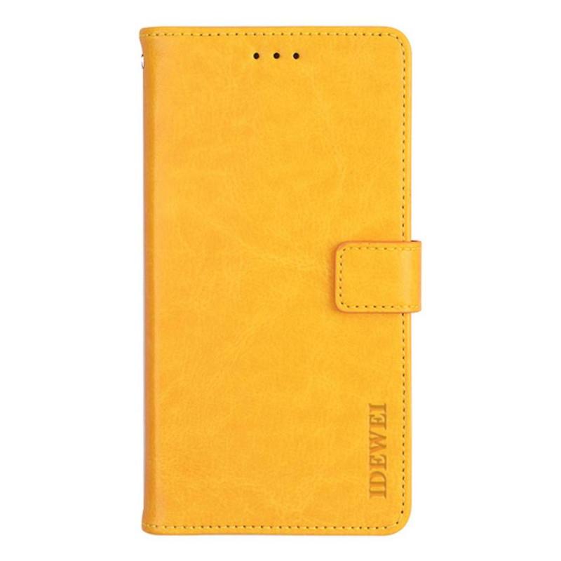Xiaomi 12 12x Idewei Læder Cover   Pung Gul