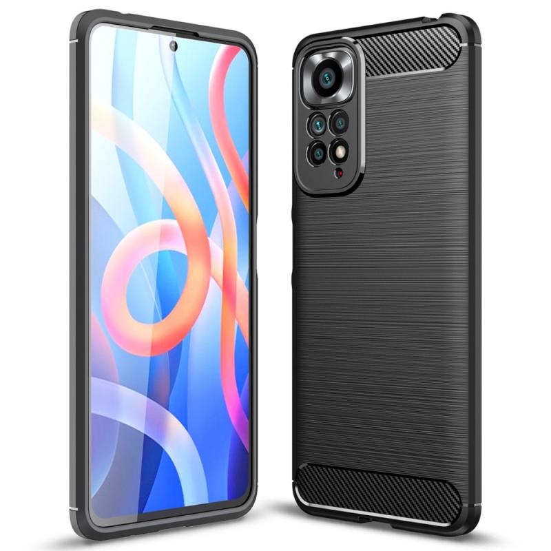 Xiaomi Redmi Note 11 4g Gummi Cover Børstet Design Sort
