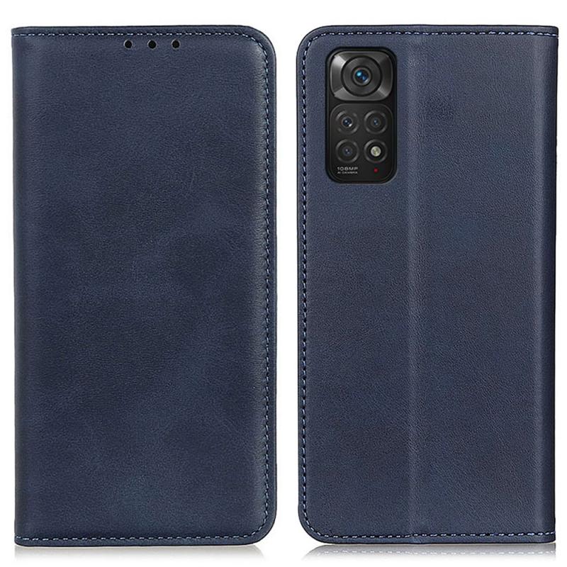 Xiaomi Redmi Note 11 4g Note 11s 4g Flip ægte Læder Cover Blå