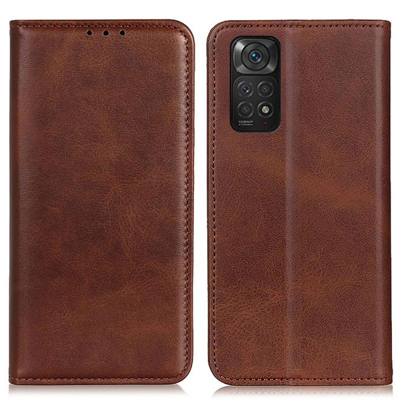 Xiaomi Redmi Note 11 4g Note 11s 4g Flip ægte Læder Cover Kaffe