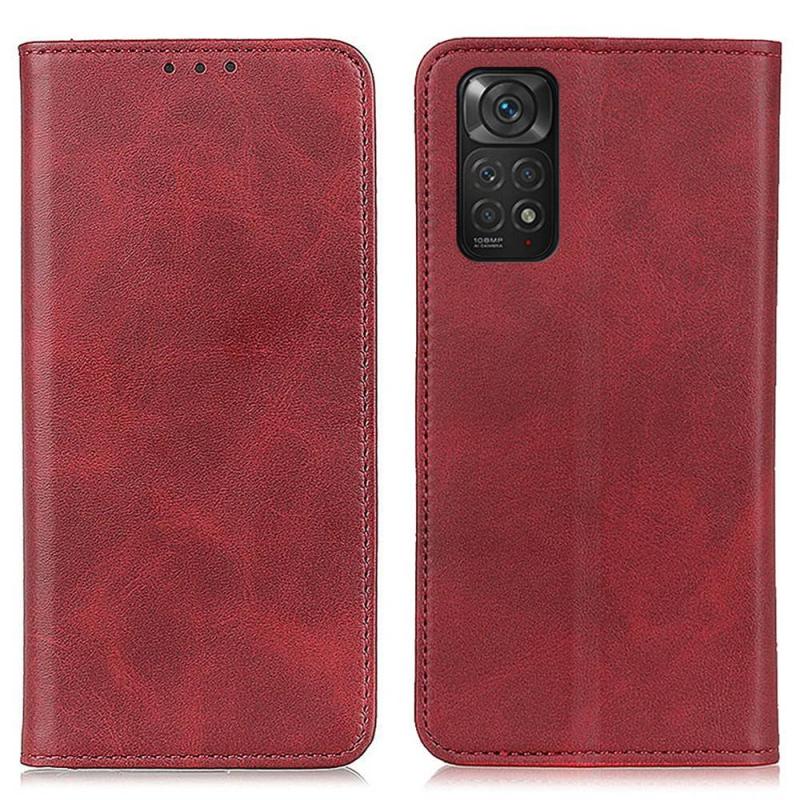 Xiaomi Redmi Note 11 4g Note 11s 4g Flip ægte Læder Cover Rød