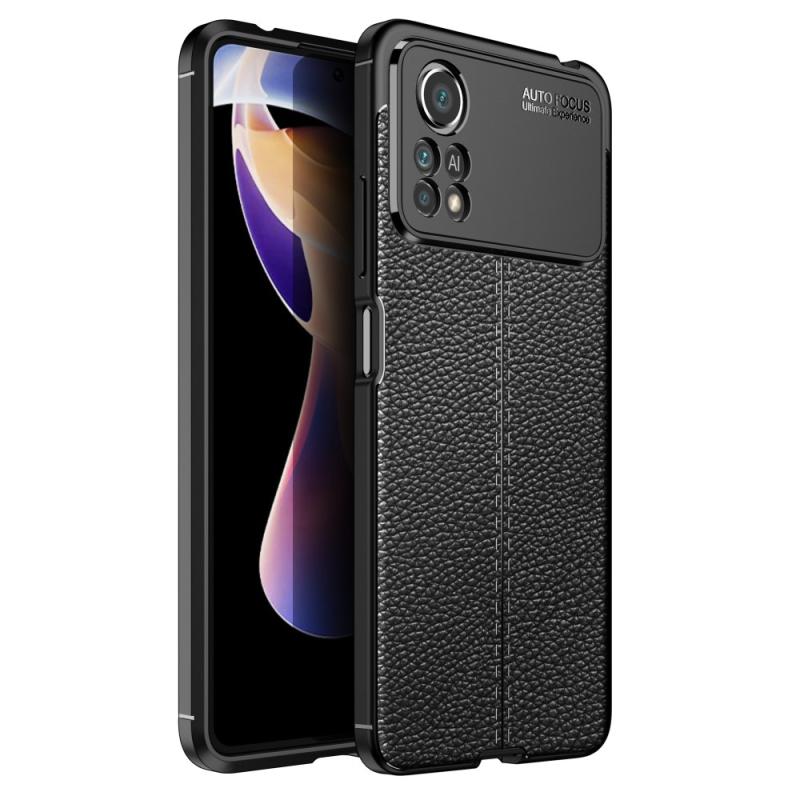 Xiaomi Poco X4 Pro 5g Gummi Cover Læder Design Sort