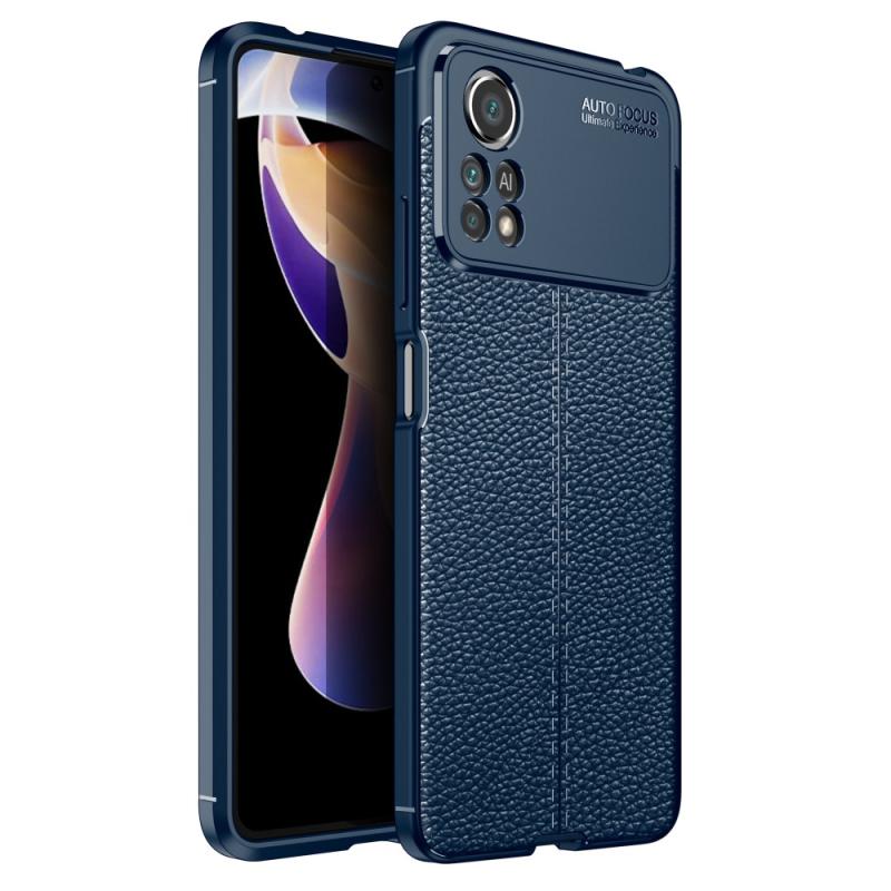 Xiaomi Poco X4 Pro 5g Gummi Cover Læder Design Blå