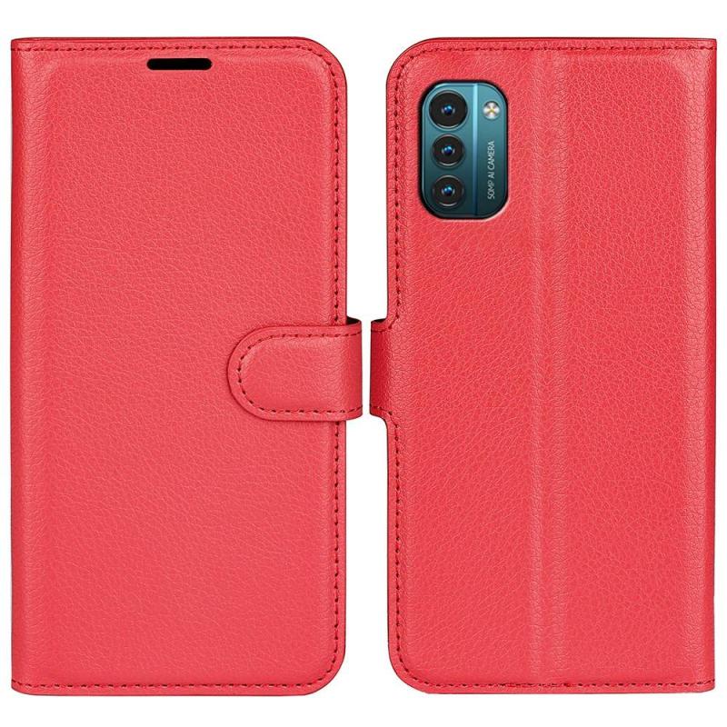 Nokia G11 G21 Læder Cover   Pung Rød