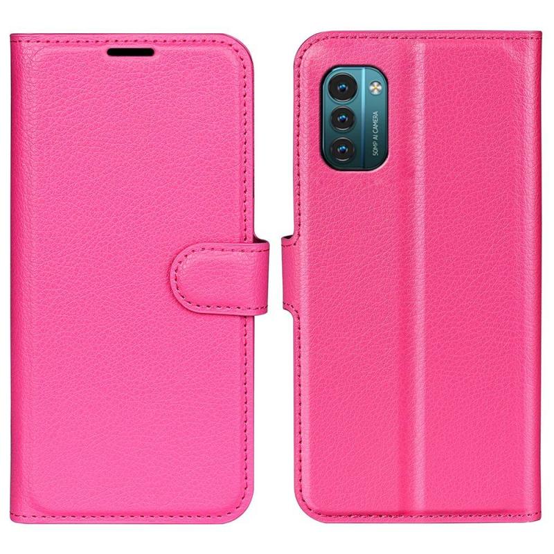Nokia G11 G21 Læder Cover   Pung Rosa
