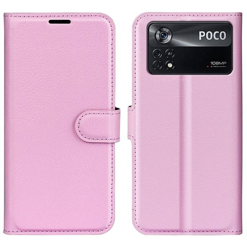 Xiaomi Poco X4 Pro 5g Læder Cover   Pung Pink