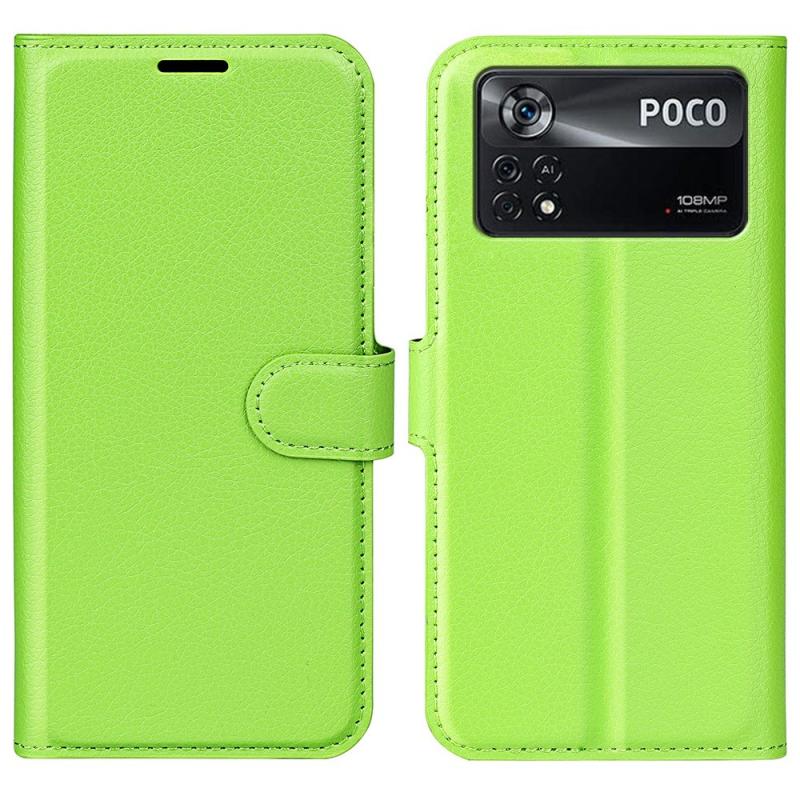Xiaomi Poco X4 Pro 5g Læder Cover   Pung Grøn