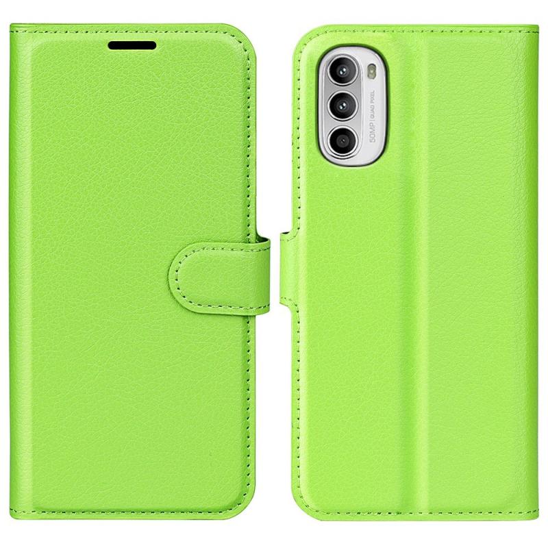 Motorola Moto G52 4g   G82 5g Læder Cover   Pung Grøn