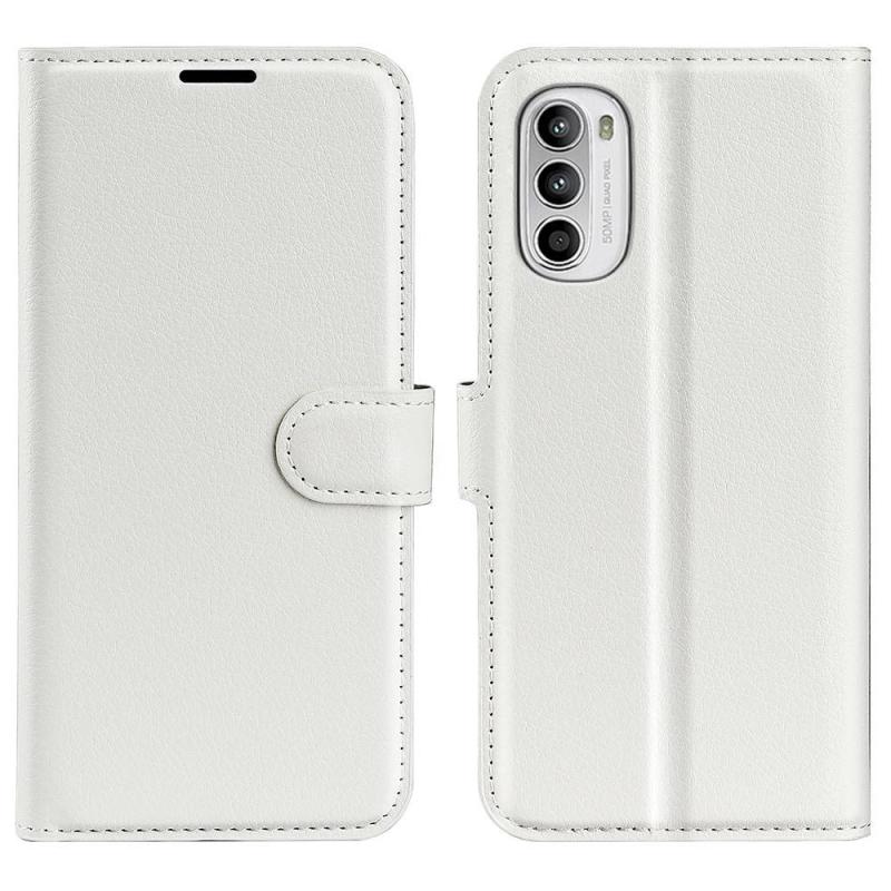 Motorola Moto G52 4g   G82 5g Læder Cover   Pung Hvid
