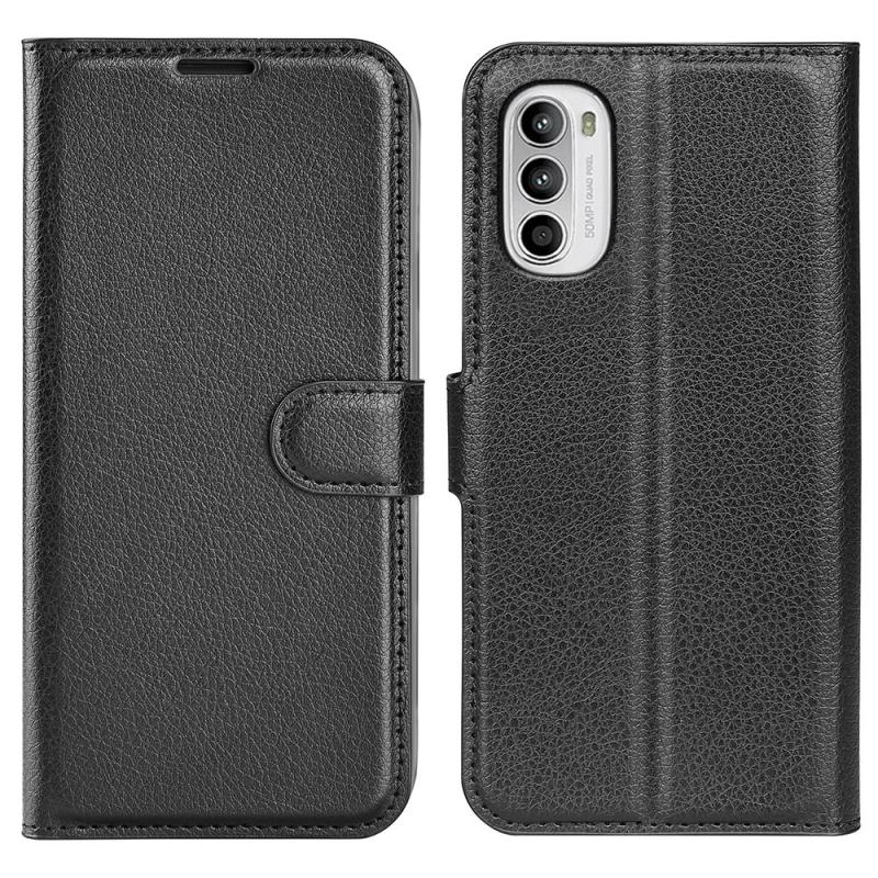 Motorola Moto G52 4g   G82 5g Læder Cover   Pung Sort