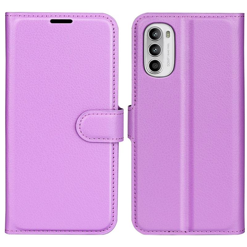 Motorola Moto G52 4g   G82 5g Læder Cover   Pung Lilla