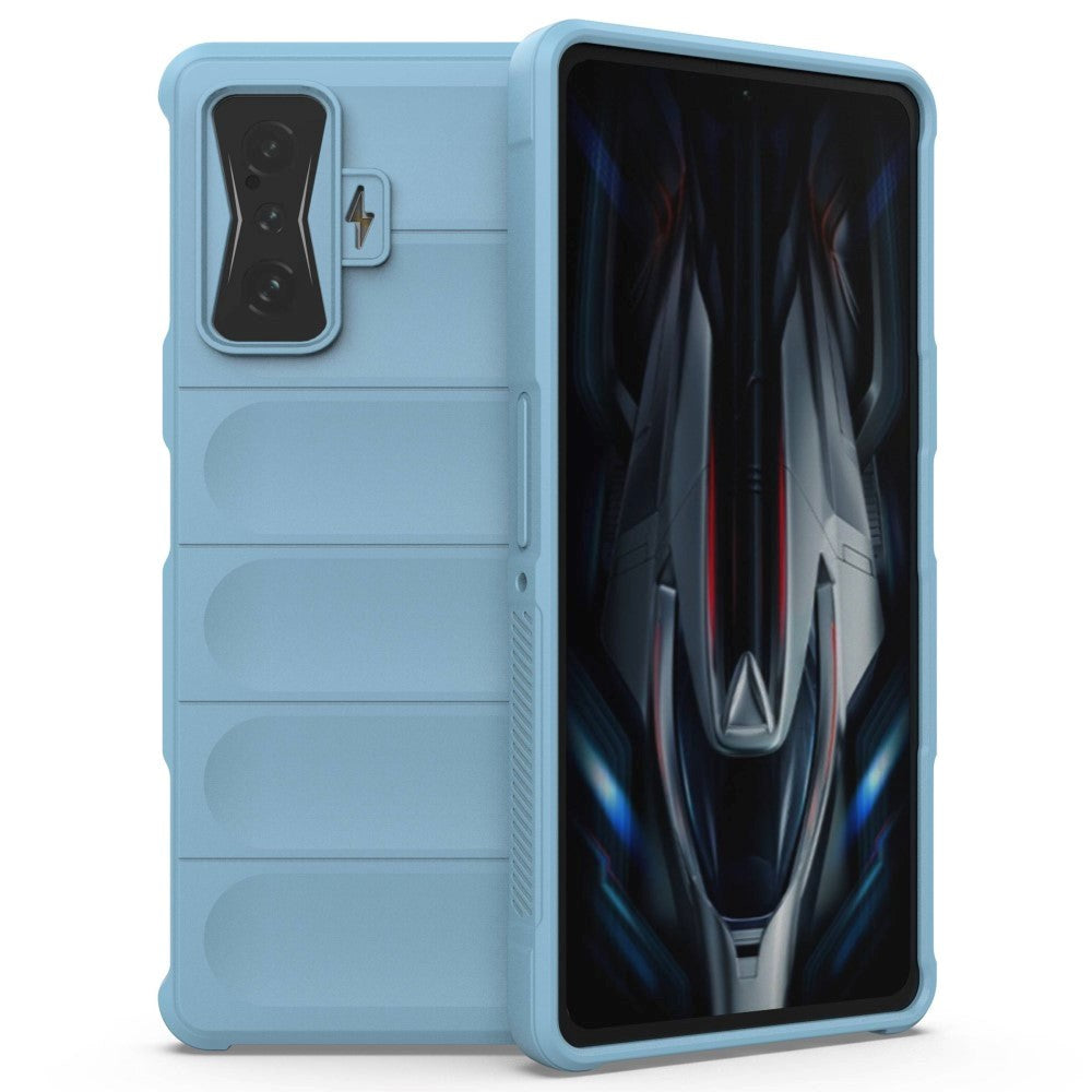 Xiaomi Poco F4   Fleksibelt Plastik Bagside Cover Lyseblå