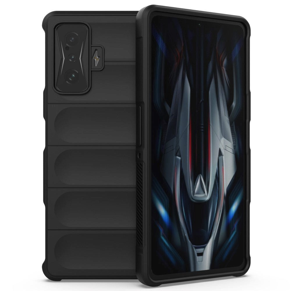 Xiaomi Poco F4   Fleksibelt Plastik Bagside Cover Sort