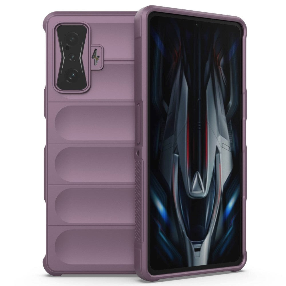 Xiaomi Poco F4   Fleksibelt Plastik Bagside Cover Lilla