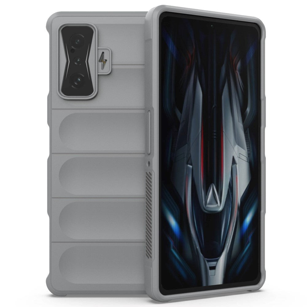 Xiaomi Poco F4   Fleksibelt Plastik Bagside Cover Lysegrå