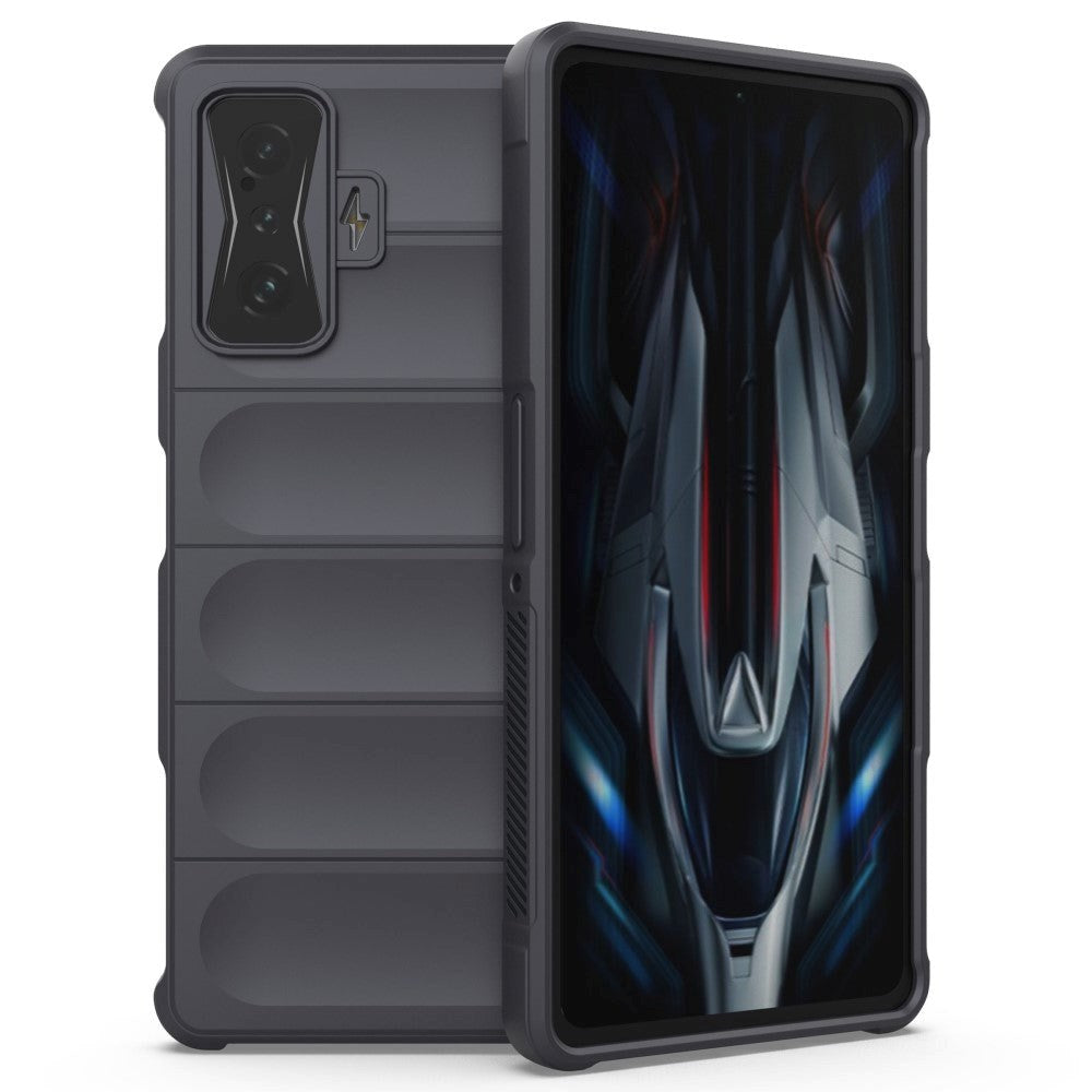Xiaomi Poco F4   Fleksibelt Plastik Bagside Cover Mørkegrå