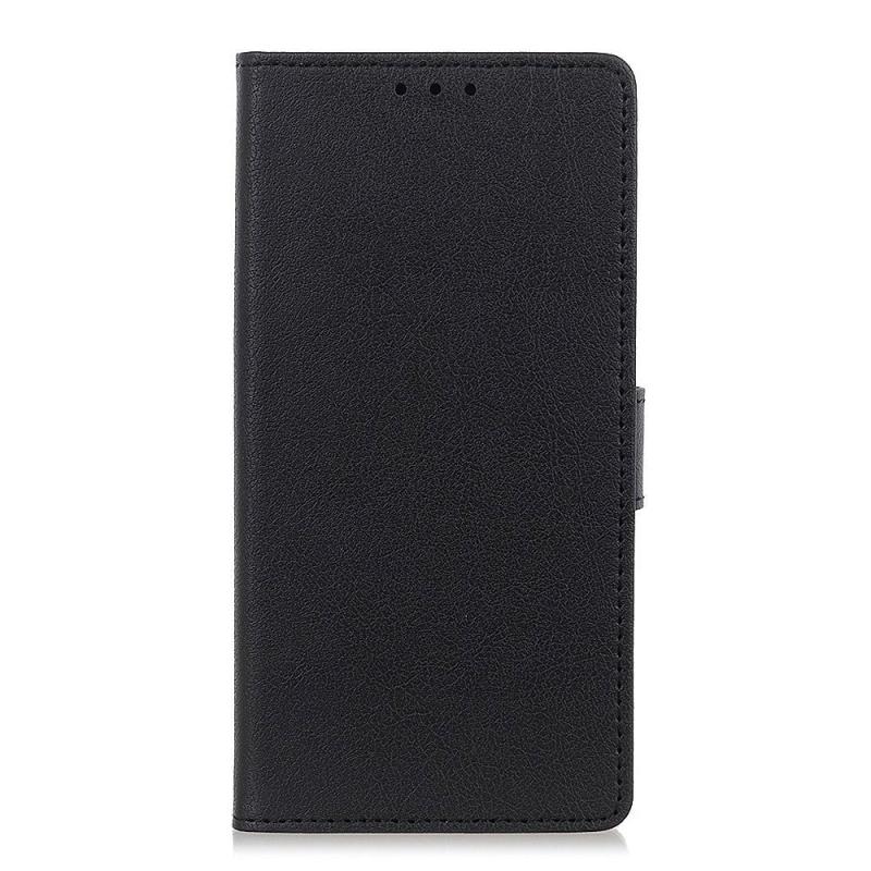 Alcatel 1s  2019  Læder Stand Cover    Kortholder Sort