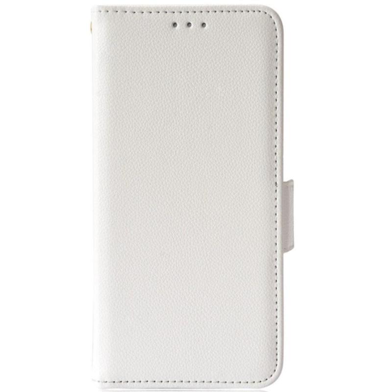 Alcatel 1s  2021    3l  2021    Litchi Læder Flip Cover    Pung Hvid
