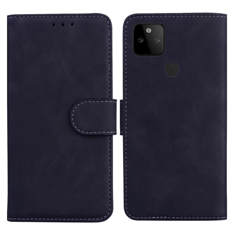 Google Pixel 5a 5g Læder Cover   Pung Sort
