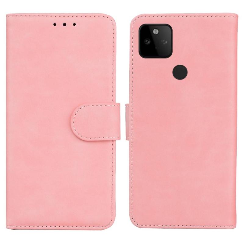 Google Pixel 5a 5g Læder Cover   Pung Pink
