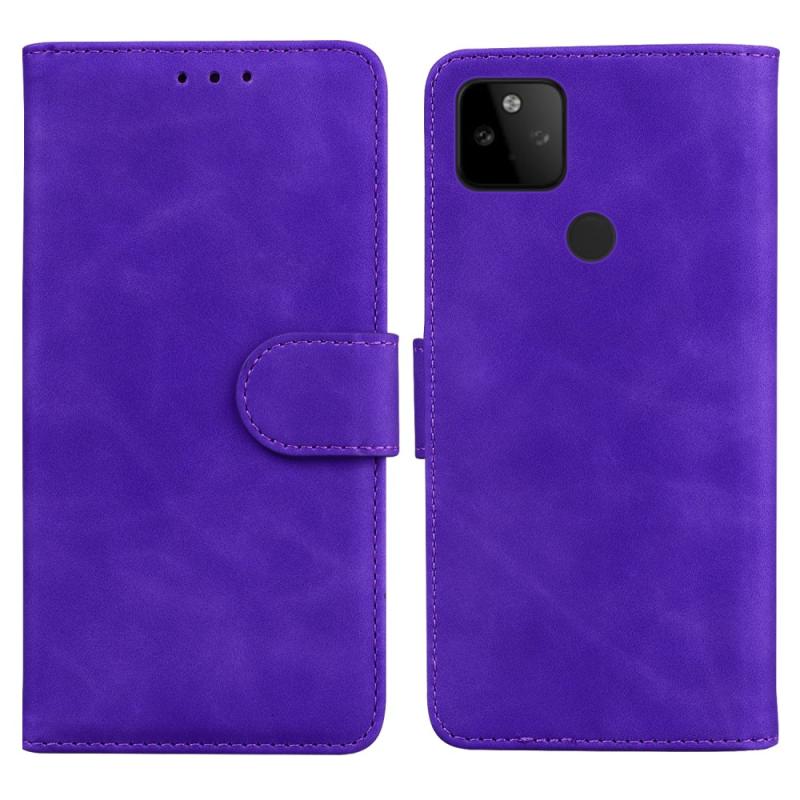 Google Pixel 5a 5g Læder Cover   Pung Lilla