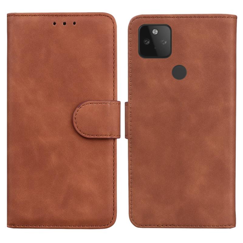 Google Pixel 5a 5g Læder Cover   Pung Brun