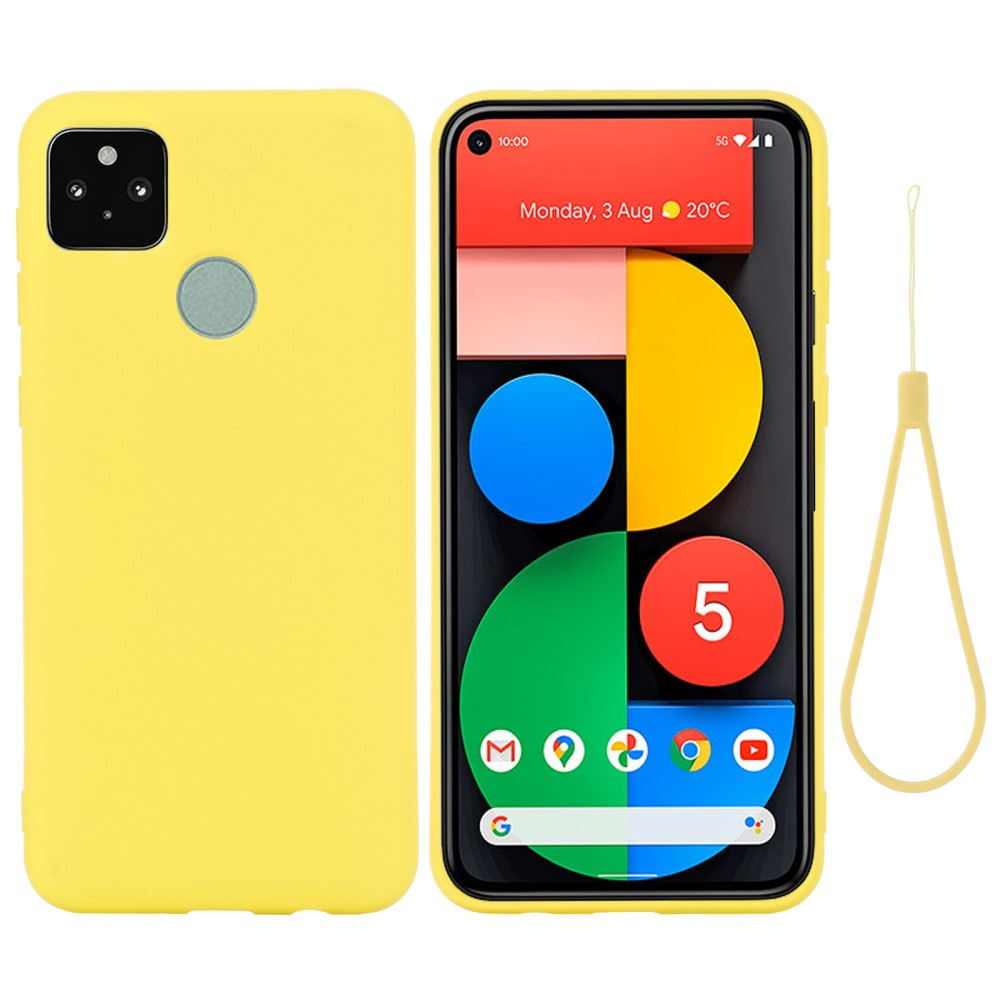Google Pixel 5a 5g Azmaro Tyndt Silikone Cover Gul