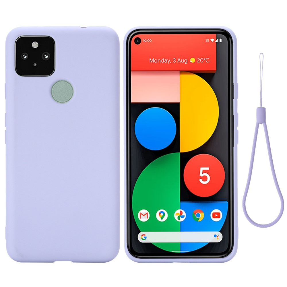Google Pixel 5a 5g Azmaro Tyndt Silikone Cover Lilla