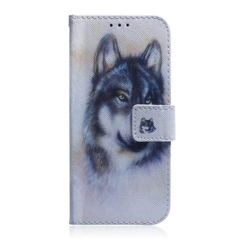 Google Pixel   Pro Læder Flip Cover    Pung   Print Ulv
