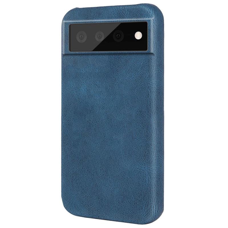 Google Pixel   Pro Læderbelagt Plastik Bagside Cover Blå
