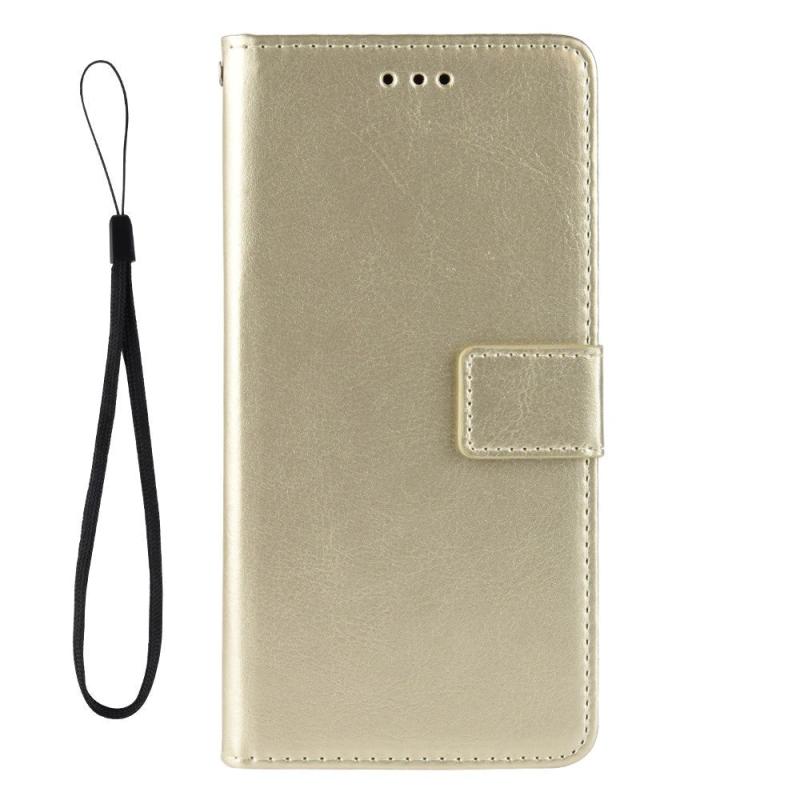 Asus Rog Phone    Zs661ks  Neutralt Læder Cover    Pung Guld