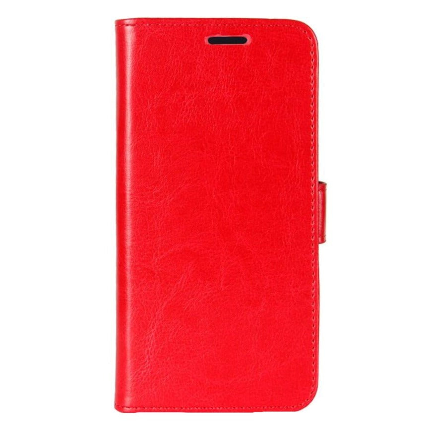 Asus Rog Phone    Zs661ks  Neutralt Læder Flip Cover    Pung Rød