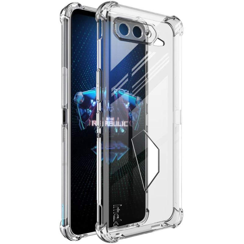 Asus Rog Phone     5s Imak Gummi Cover Inkl Skærmbeskytter Transparent