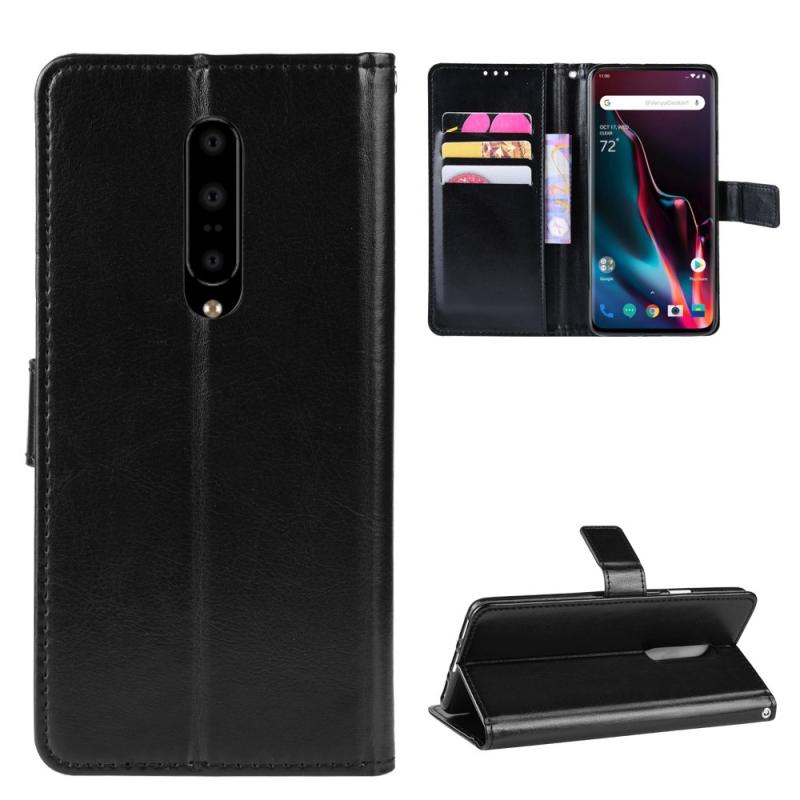 Oneplus   Pro Læder Flip Cover   Pung Sort