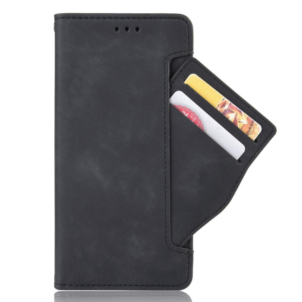 Oneplus 8t Blank Læder Cover    Stor Pung Sort