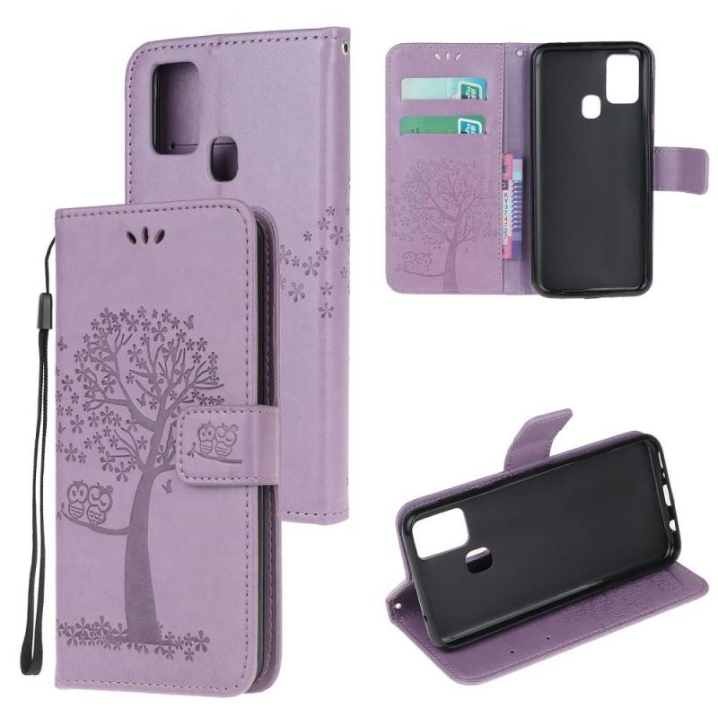 Oneplus Nord N100 5g Læder Cover   Pung Med Printet Design Lys Lilla