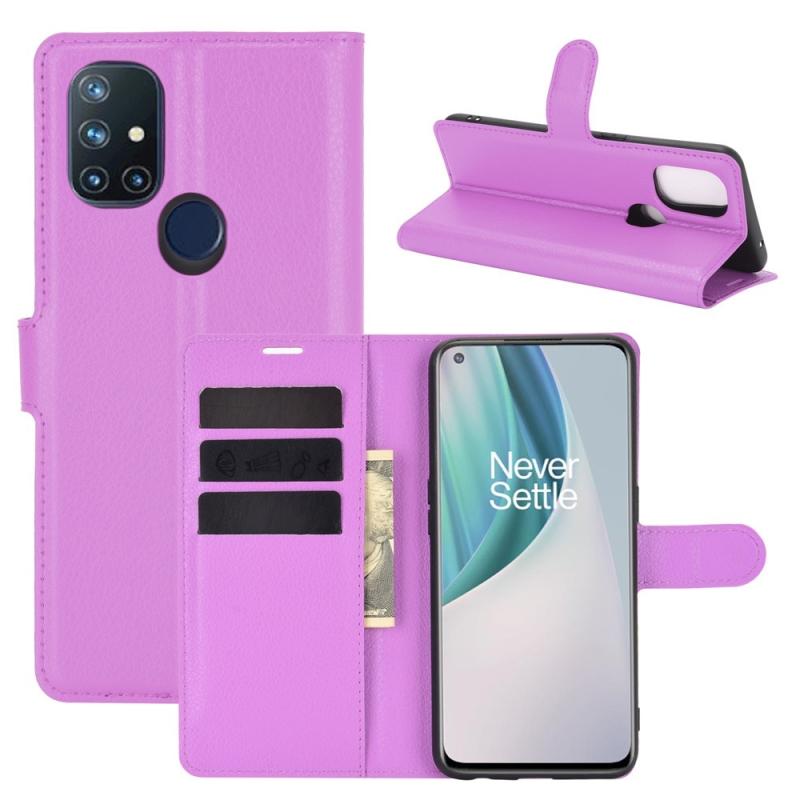 Oneplus Nord N10 5g Læder Cover   Pung Lilla