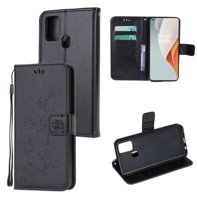 Oneplus Nord N100 5g Classic Læder Cover   Pung Sort