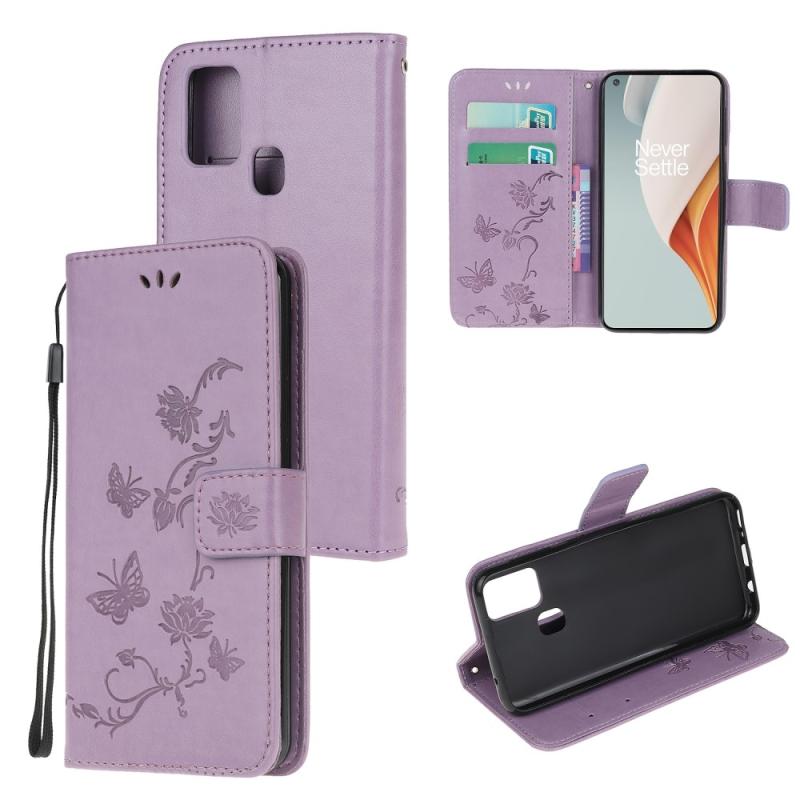 Oneplus Nord N100 5g Classic Læder Cover   Pung Lilla