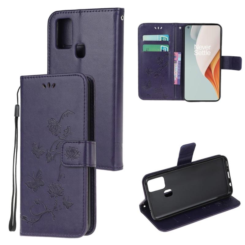 Oneplus Nord N100 5g Classic Læder Cover   Pung Mørkeblå