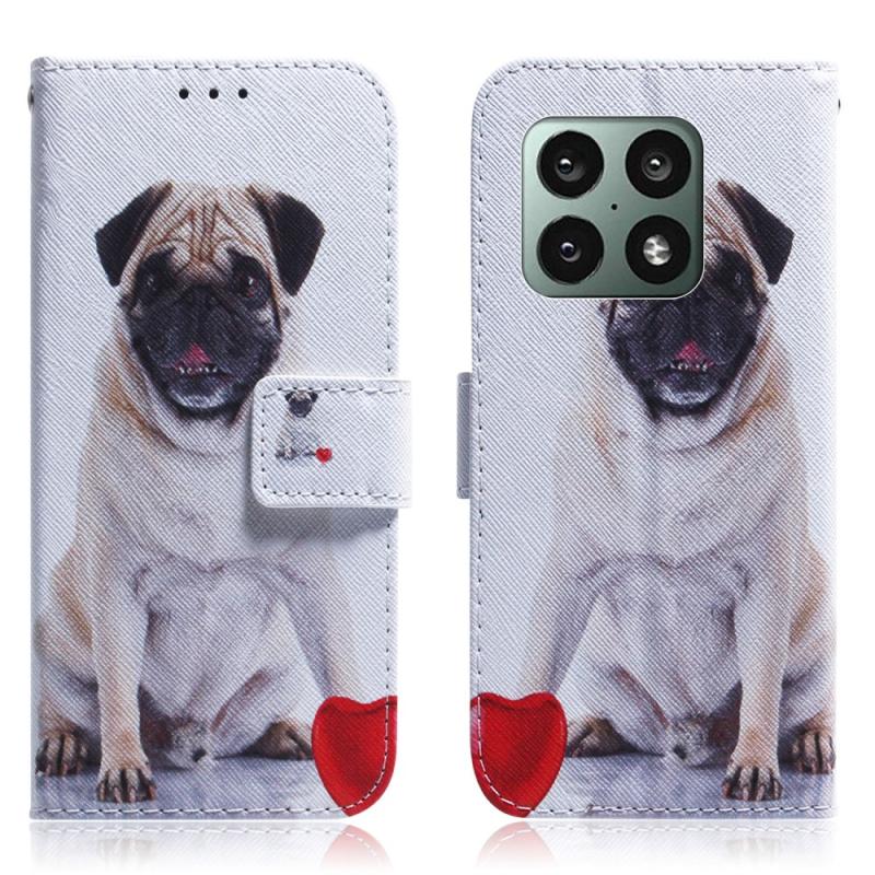 Oneplus 10 Pro 5g Læder Cover   Pung Printet Design Pug