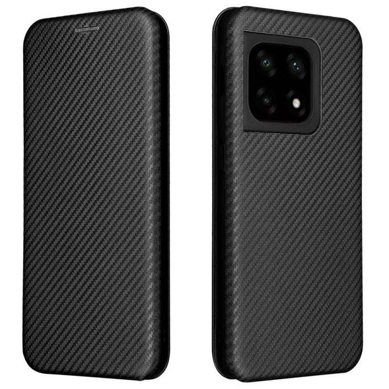 Oneplus 10 Pro 5g Flip Cover Med Kortholder Børstet Design Sort
