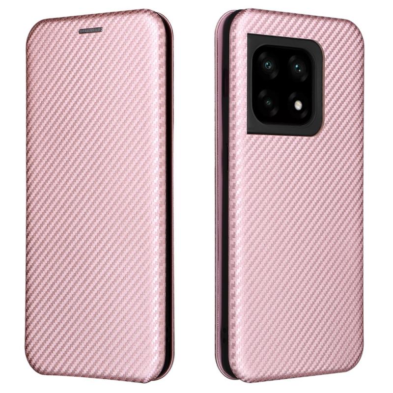 Oneplus 10 Pro 5g Flip Cover Med Kortholder Børstet Design Rosa Guld