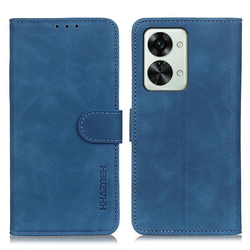 Oneplus Nord 2t 5g Khazneh Vintage Læder Cover   Pung Blå