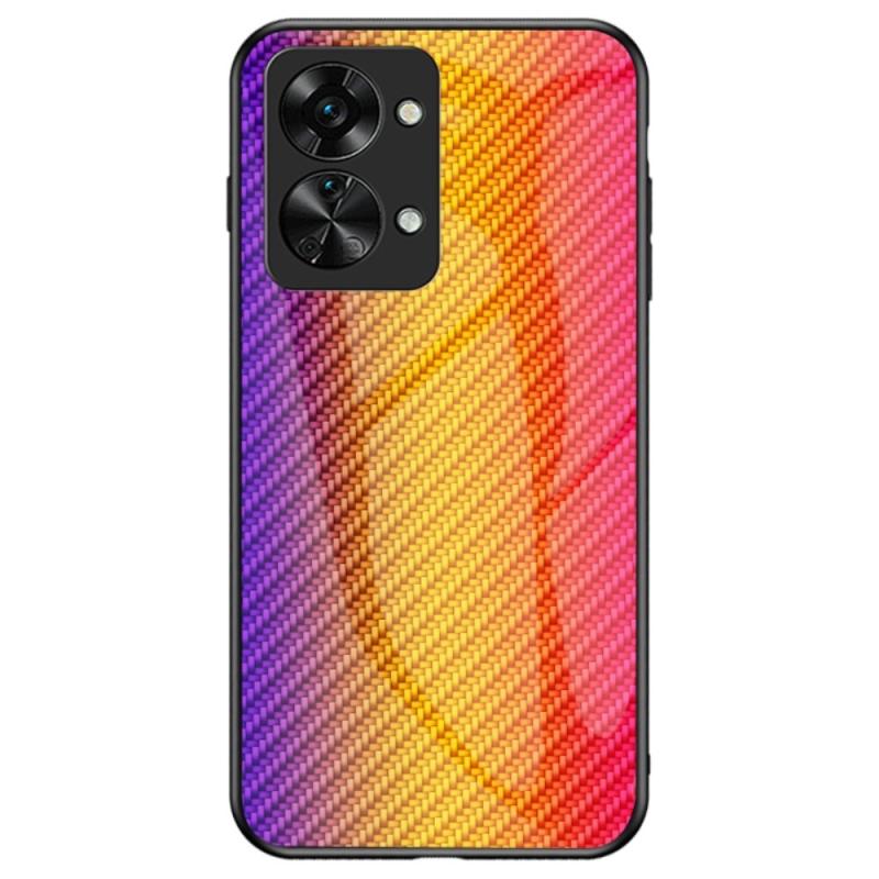 Oneplus Nord 2t 5g Gradient Hybrid Cover Med Bagside   Hærdet Glas Gylden