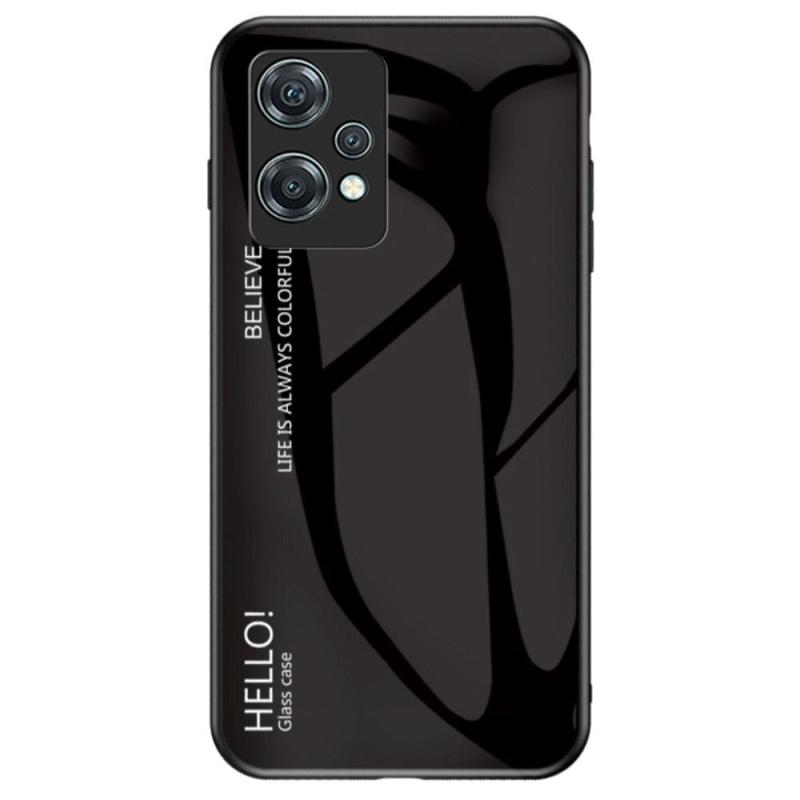 Oneplus Nord     Lite  5g  Glas Bagside Cover Hello Sort