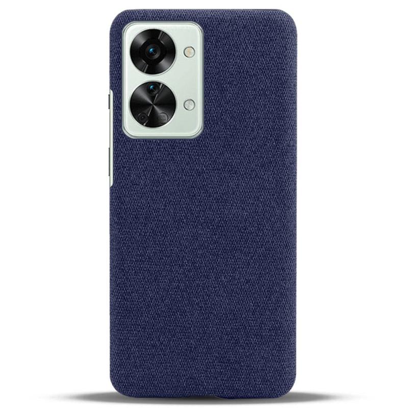 Oneplus Nord 2t  5g  Hårdt Plastik Med Stof Bagside Cover Blå