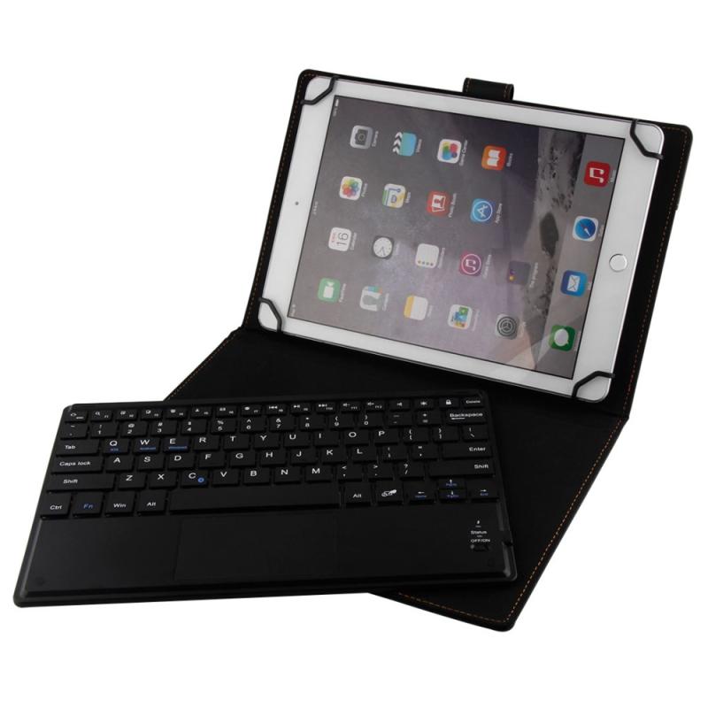 Samsung Galaxy Tab S2     Bluetooth Trådløs Tastatur Dansk Layout   Aftagelig Læder Etui Cover Sort