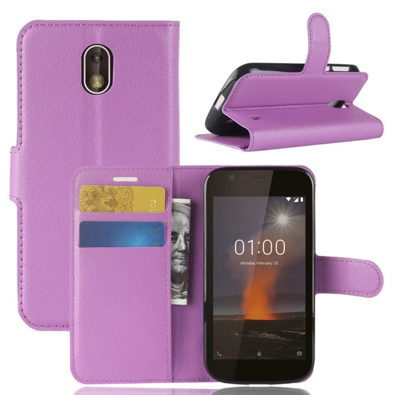 Nokia   Læder Cover   Pung Lilla