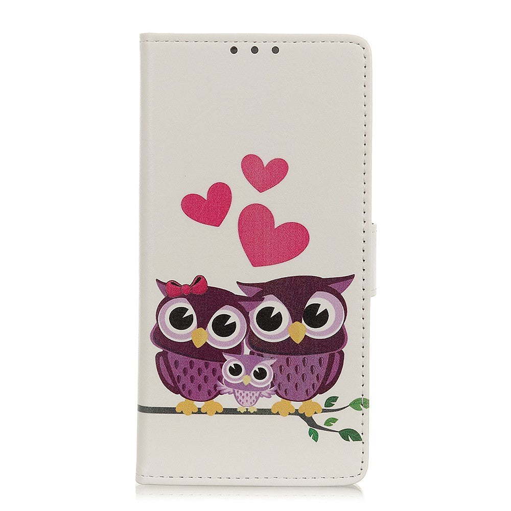 Nokia     Læder Cover    Kortholder Ugle Familie